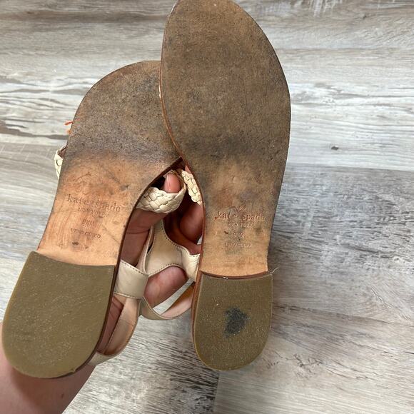 Kate Spade Pom Pom Tassel Woven Leather Sandals – Size 9.5M - Picture 5 of 6